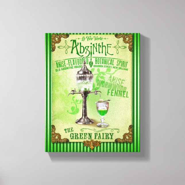 Absinthe "The Green Fairy" Leinwanddruck (Vorderseite)
