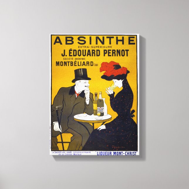 Absinthe Vintage Poster wiederhergestellt Leinwanddruck (Vorderseite)