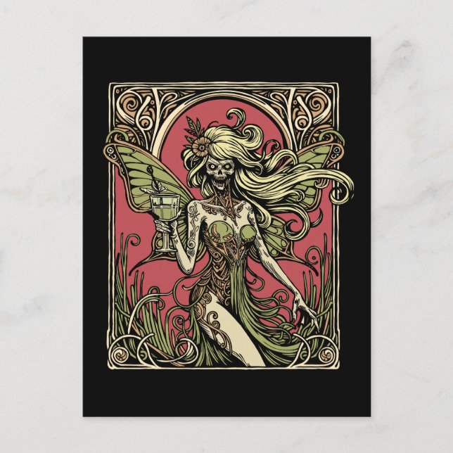 Absinthefee Postkarte (Vorderseite)