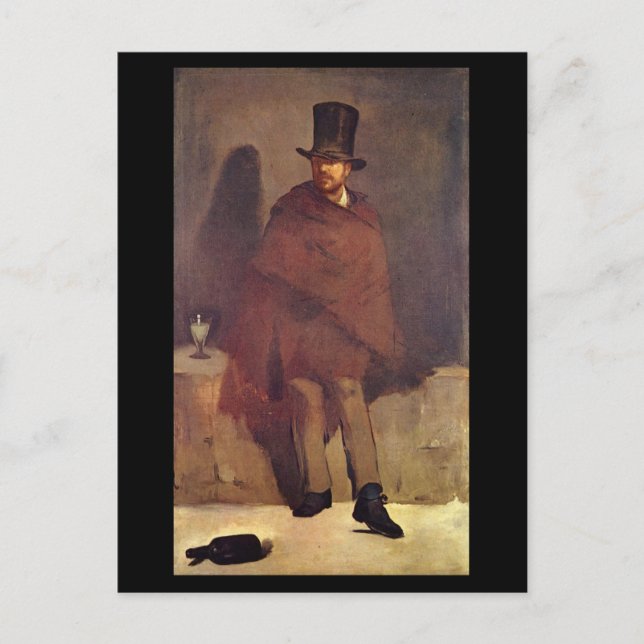 Absinthtrinker Manet, Edouard Postkarte (Vorderseite)