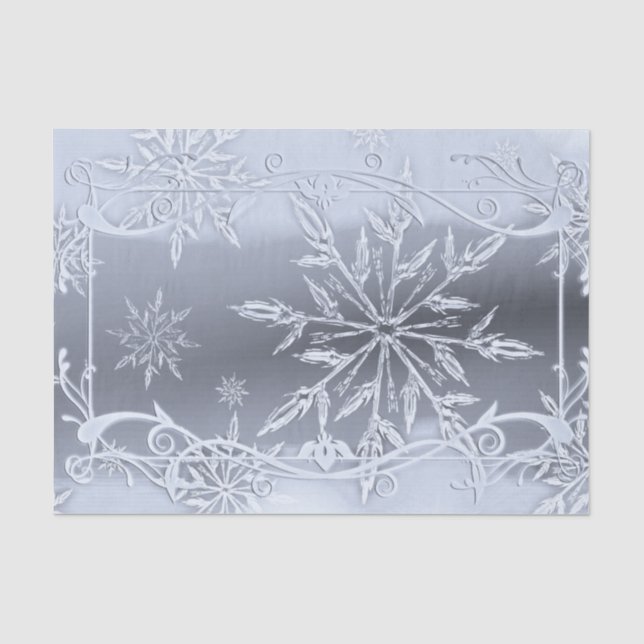 Absolut atemberaubendes Schneeflockendesign Seidenpapier (Vorderseite)