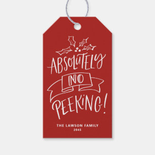 Absolut kein Pausenschreiben Rote Weihnachten Geschenkanhänger