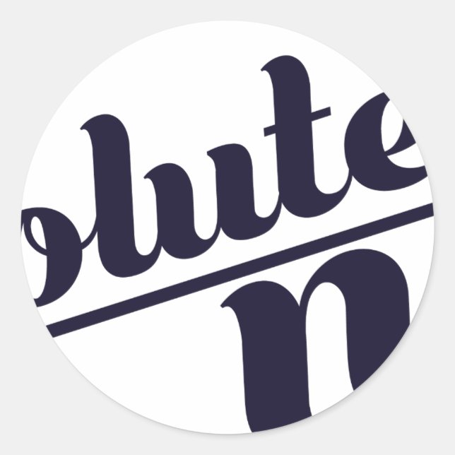 Absolut nicht runder aufkleber (Vorderseite)