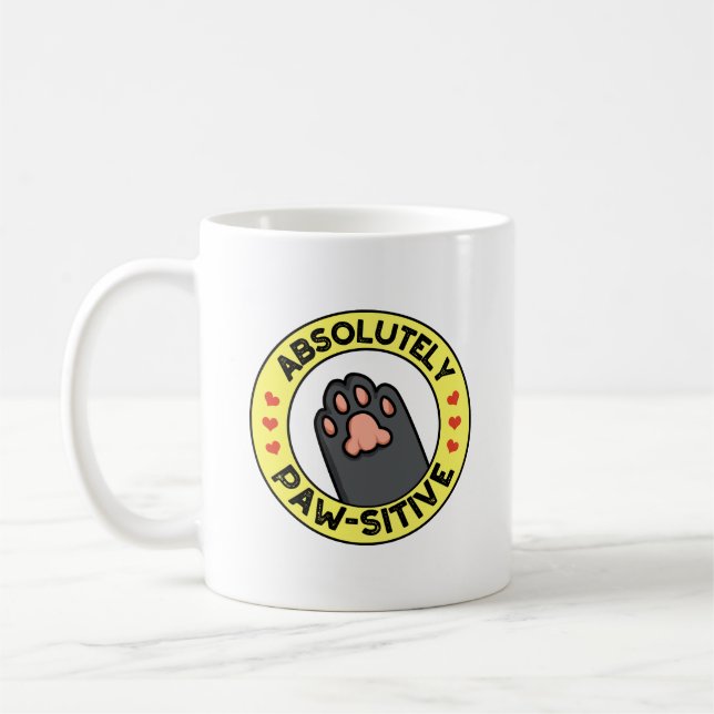 Absolut pawsitive Funny Paw Puff Kaffeetasse (Links)