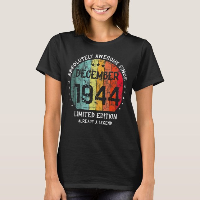 Absolut Phantastisch seit Dezember 1944 Mann Frau  T-Shirt (Vorderseite)