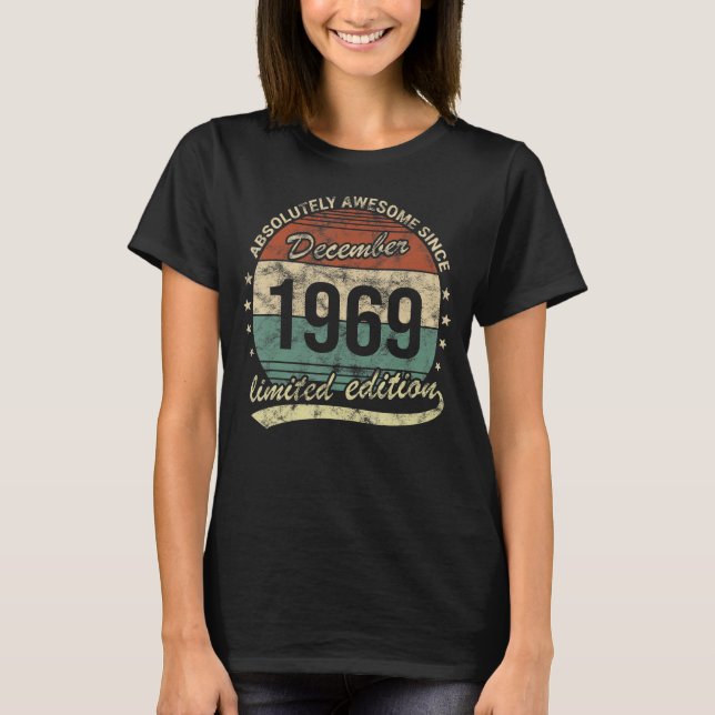 Absolut Phantastisch seit Dezember 1969 Mann Frau  T-Shirt (Vorderseite)