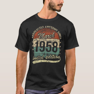 Absolut Phantastisch seit März 1958 Mann Frau Birt T-Shirt