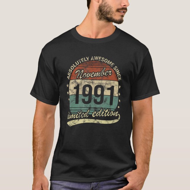 Absolut Phantastisch seit November 1991 Mann Frau  T-Shirt (Vorderseite)