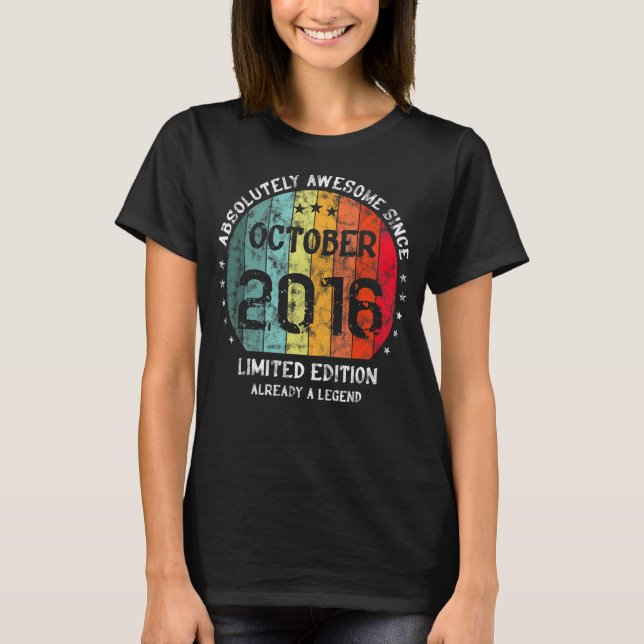 Absolut Phantastisch seit Oktober 2016 Boy Girl Bi T-Shirt (Vorderseite)