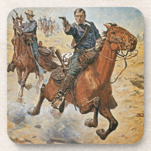 Absolut Sure: ein US-Kavallerie-Soldat in den Getränkeuntersetzer