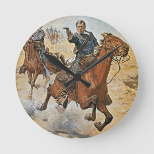 Absolut Sure: ein US-Kavallerie-Soldat in den Runde Wanduhr
