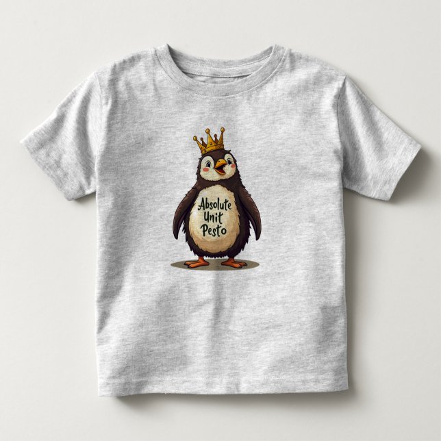 Absolute Einheit Pesto - The King Penguin Kleinkind T-shirt (Vorderseite)