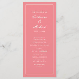 Absolute klassische Script-Pachy-Pink-Hochzeit Programm