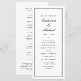 Absolute klassische Script Schwarz und Weiß Hochze Programm