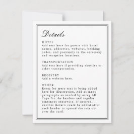 Absolute klassische Script Schwarz-Weiß-Darstellun Einladung