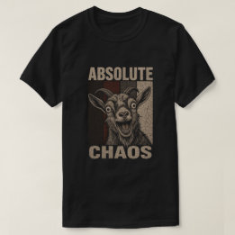 Absolutes Chaos Schreiender Ziegen Lustiger Retro- T-Shirt