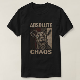 Absolutes Chaos Schreiender Ziegen Lustiger Retro- T-Shirt