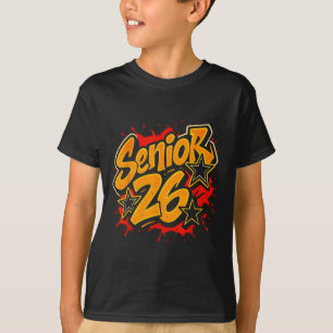 Absolvent 2026 gelbes Graffiti-Star-Design für T-Shirt
