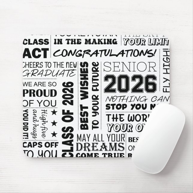 Absolvent 2026 mousepad (Mit Mouse)
