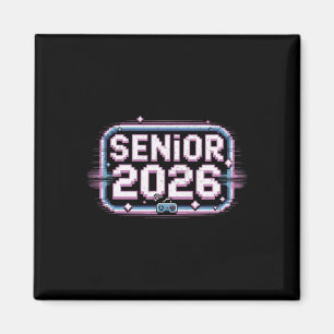 Absolvent 2026 Retro-Gamer-Abschlussvibes Magnet