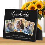Absolvent 3 Foto Name School Abschluss Fotoplatte<br><div class="desc">Feiern Sie Ihren Absolvent und geben Sie ein besonderes personalisiertes Geschenk mit dieser individuellen Foto Collage Abschluss-Plakette. Diese einzigartige Collage Foto Graduiertenplakette wird ein wertvoller Sake sein. Personalisieren Sie Ihre Lieblings-Senior-oder Uni-Fotos, und personalisieren Sie mit geschlossen Jahr, Name, High School oder Uni. Siehe 'Personalisieren Sie diese Vorlage', um Fotos zu...</div>
