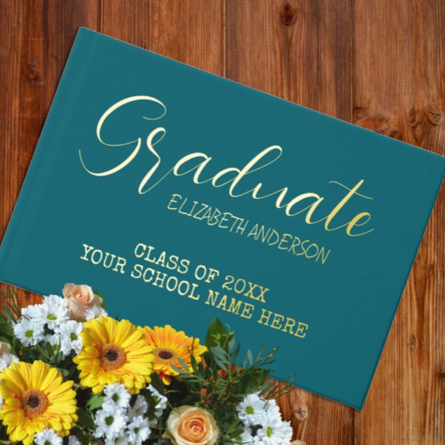 Absolvent Aquamarin Gästebuch (Von Creator hochgeladen)