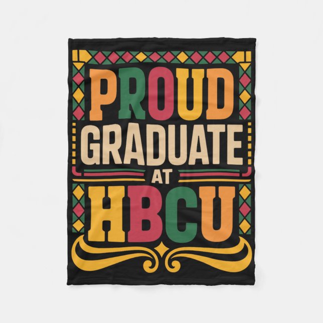 Absolvent Bei Hbcu Juneteenth Schule Historisches  Fleecedecke (Vorderseite)