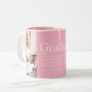 Absolvent Definition Modernes Foto Girly Pink Zweifarbige Tasse
