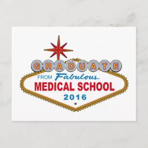 Absolvent der Fabulous Medical School 2016 (Vegas) Ankündigungspostkarte