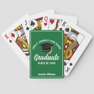 Absolvent der Green High School Individuelle Absch Spielkarten