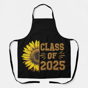 Absolvent der Klasse 2025 Sonnenblume Abschlussfei Schürze