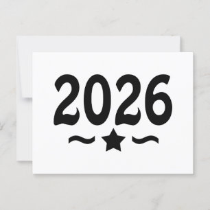 Absolvent der Klasse 2026 Stern Postkarte
