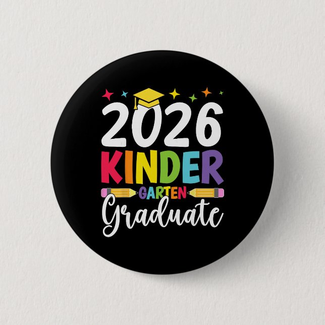 Absolvent der Vorschule 2026 Vorschulabschluss Ki Button (Vorderseite)