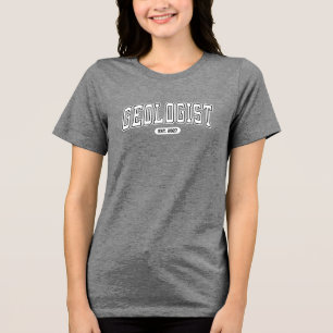 Absolvent des Geologiestudiums (Weißer Text) Tri-Blend Shirt