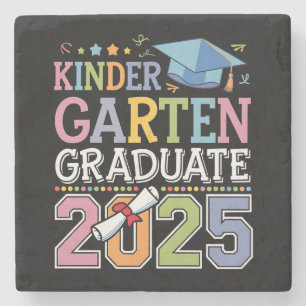 Absolvent des Kindergartens 2025 Abschluss Schule Steinuntersetzer