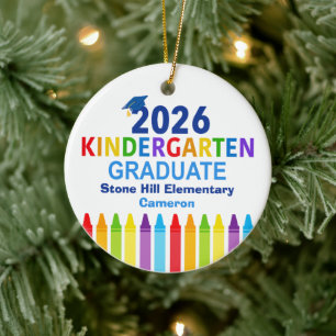 Absolvent des Kindergartens 2026 Benutzerdefiniert Keramik Ornament