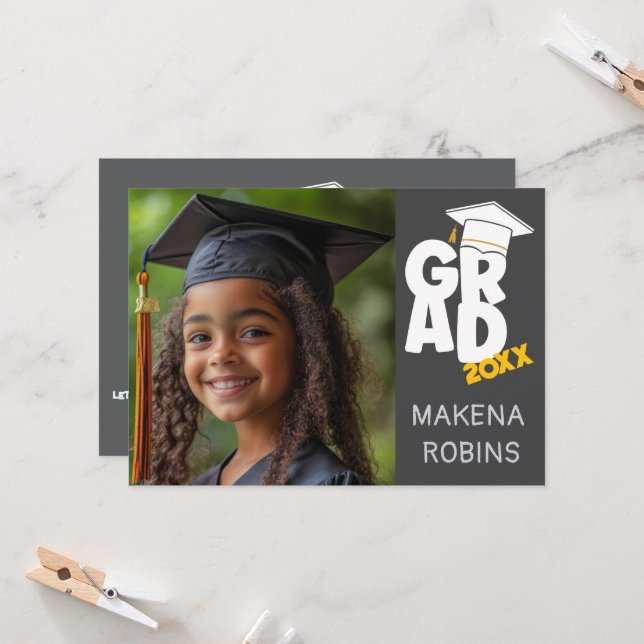 Absolvent Einladung (Vorderseite/Rückseite Beispiel)