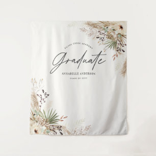 Absolvent Favor Pampas Eukalyptus elegant modern Wandteppich
