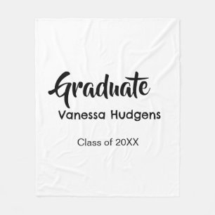 Absolvent Glückwunsch Name Datum Jahr Klasse Univ Fleecedecke