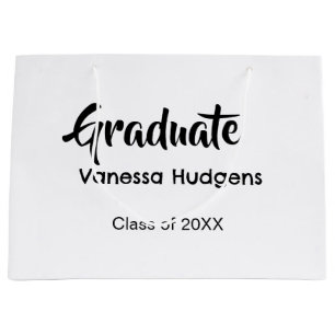 Absolvent Glückwunsch Name Datum Jahr Klasse Univ Große Geschenktüte