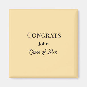 Absolvent Junge Name Gratulation Datum Jahr Text Magnet