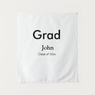 Absolvent Junge Name Gratulation Datum Jahr Text Wandteppich