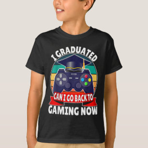 Absolvent kann zurück zum lustigen Gamer-Gaming T-Shirt