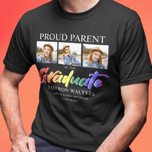 Absolvent Regenbogen 3 Foto Abschlussfeier T-Shirt