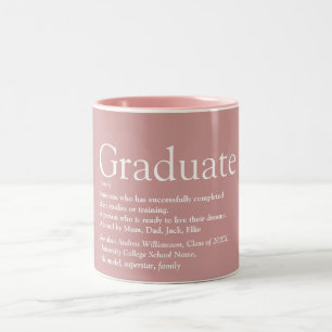 Absolventen Definition Moderne Dusty-Rose mit zwei Zweifarbige Tasse