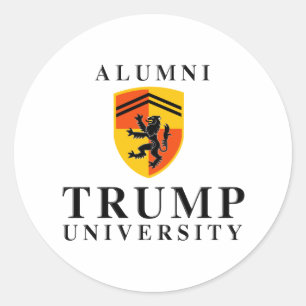 Absolventen der Trump University --.png Runder Aufkleber