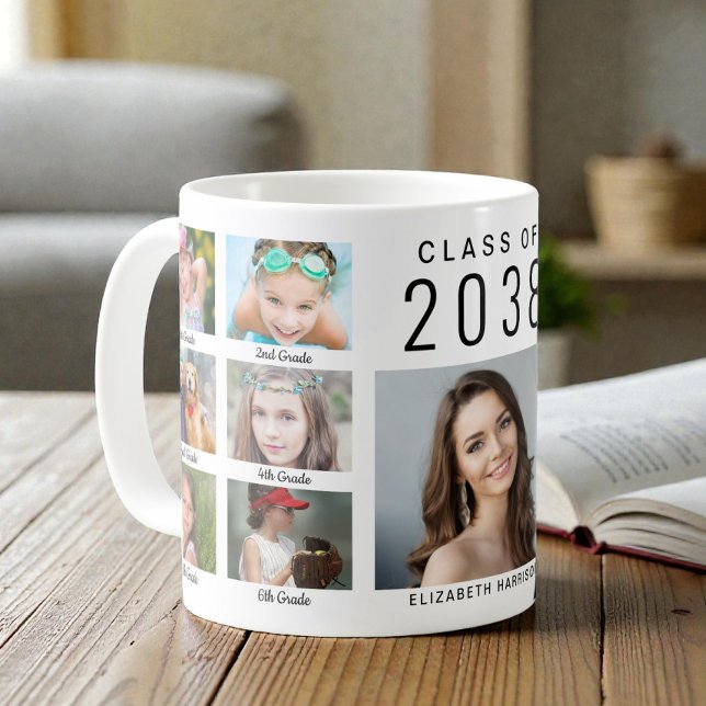 Absolventen-Foto-Collage Abschlussfeier Kaffeetasse (Graduate Photo Collage Graduation Coffee Mug)