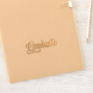 Absolventen-Gold-Schrift Aufkleber