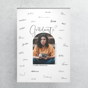 Absolventenfoto mit Bogen Graduation Signature Poster
