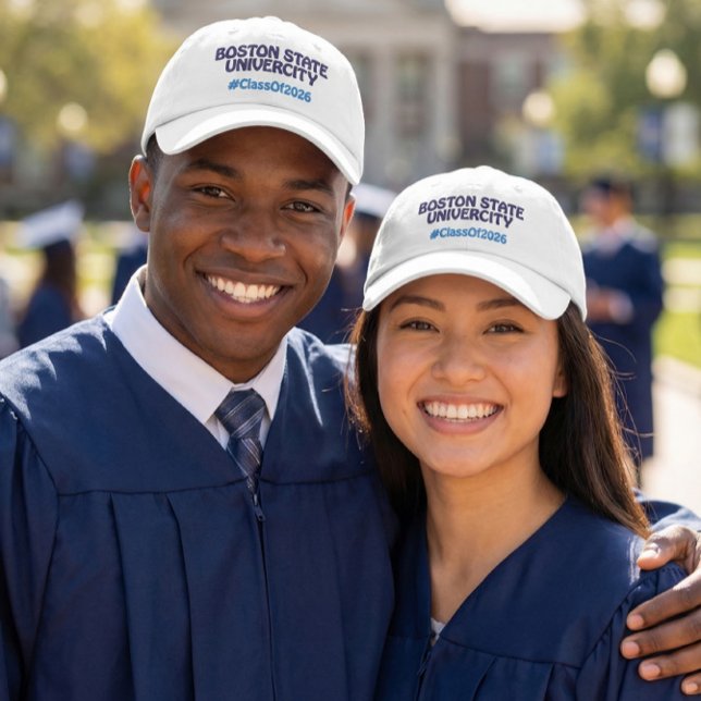 Absolventenname 2026 Hashtag Bestickte Baseballkappe (Von Creator hochgeladen)